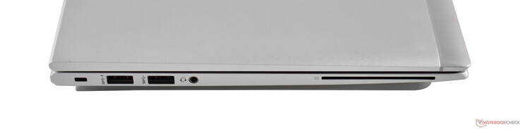 Links: Kensington-slot, 2x USB-A 3.0, 3.5 mm, smartcard
