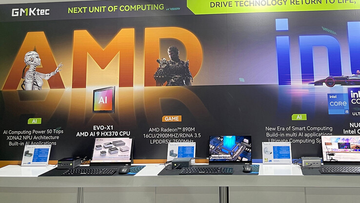 De mini PC wordt tentoongesteld op de tentoonstelling (Afbeelding bron: GMKtec)