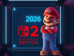 Een 3D Mario die naar een Switch 2-kalender van 2026 kijkt (Afbeelding bron: Nintendo of America met bewerkingen)