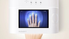 Dankzij de ingebouwde camera en display kan de positionering van de hand en voldoende verlichting gecontroleerd worden.