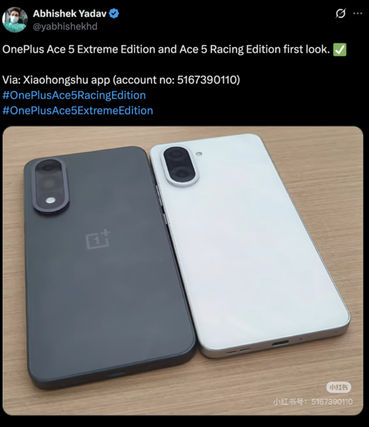 Uitgelekte afbeelding die de aankomende OnePlus-telefoons onthult. (Afbeeldingsbron: X)