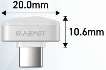 De Suneast Nano is 's werelds kortste USB-C flash drive. (Afbeeldingsbron: Suneast)