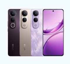 De Vivo V50 Lite 5G is verkrijgbaar in zwart, goud en paars (Afbeelding bron: Vivo)