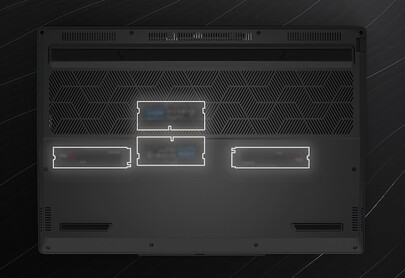 De Tuxedo InfinityBook Max 15 gaming laptop kan worden uitgerust met maximaal 128 GB geheugen en 8 TB opslag. (Afbeeldingsbron: Tuxedo)