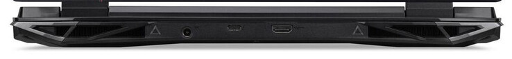 Achterkant: voeding, USB 4 (USB-C; Power Delivery, DisplayPort), HDMI