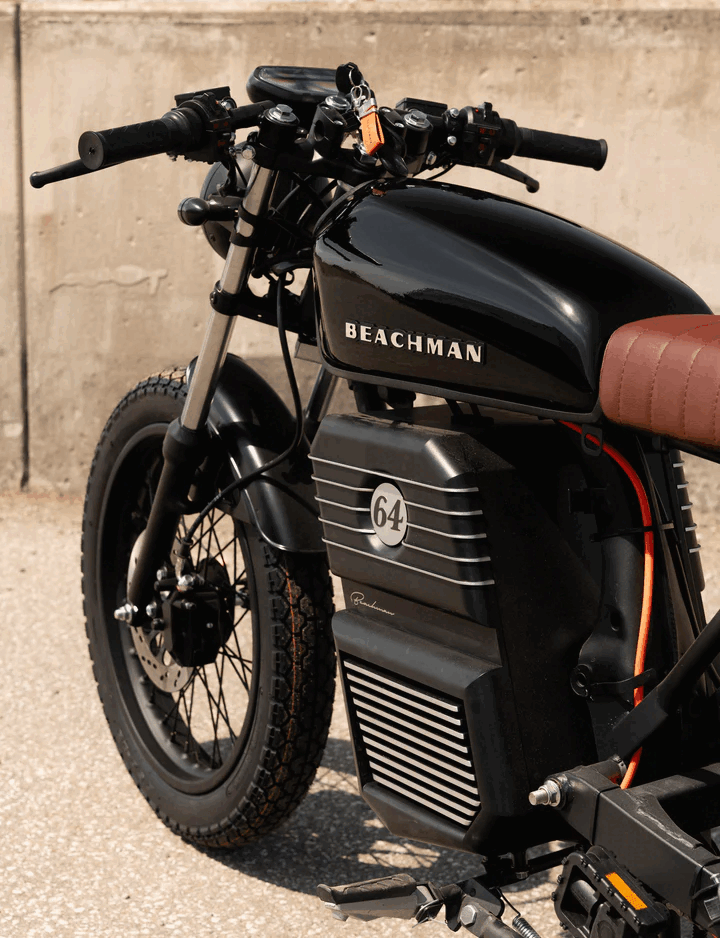 De Beachman '64 e-bike heeft een grote 2,88 kWh verwijderbare accu (Afbeelding bron: Beachman)