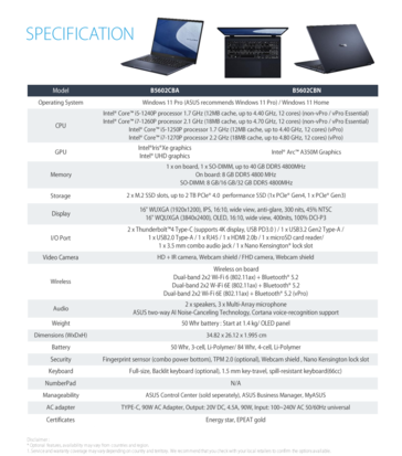 Specificaties Asus ExpertBook B5 B5602C