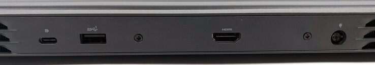 Achterzijde: 1x USB 3.2 Gen 2 (Type-C, DisplayPort), 1x USB 3.2 Gen 1 (Type-A), 1x HDMI 2.0, 1x voeding
