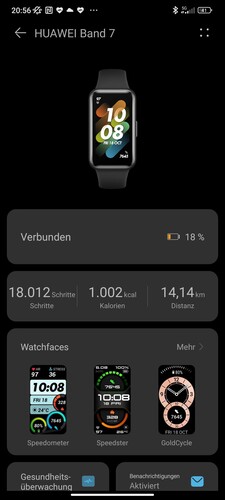 Watch faces kunnen op het horloge worden geladen via de app