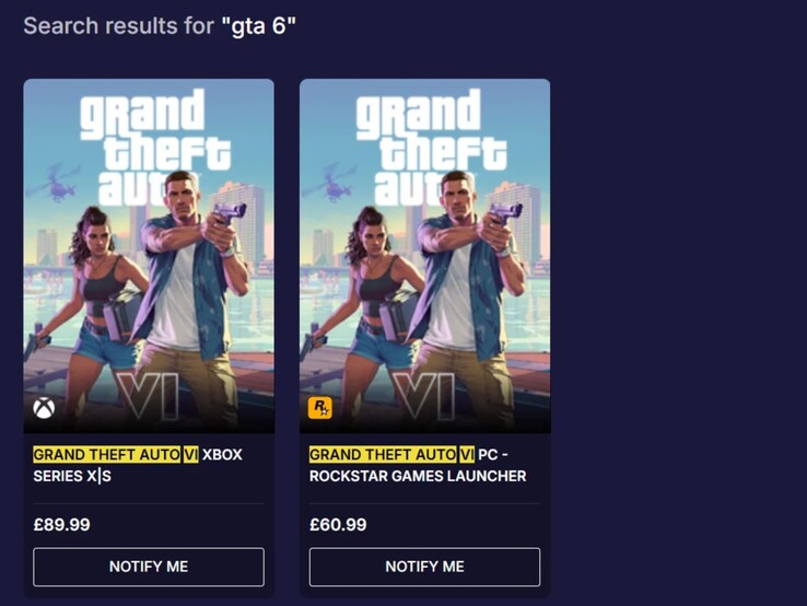 Vermeende Europese prijzen voor GTA 6 op console en PC via Loaded storefront.