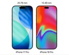 Dynamisch eiland van iPhone 17 Pro vs. de geruchtmakende iPhone 18 Pro.