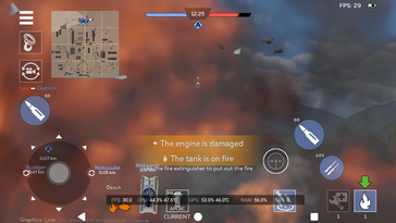 War Thunder Mobile kan bijvoorbeeld verstandig worden weergegeven (Afbeeldingsbron: Notebookcheck)