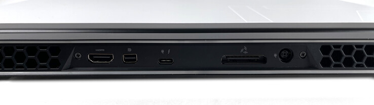 Achterkant: HDMI 2.1, Mini DisplayPort 1.4, USB-C 3.1 Gen. 2 met Thunderbolt 3, Alienware Graphics Amplifier-poort, stroomvoorziening