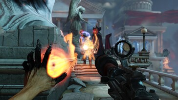 Afgebeeld: Een gameplay screenshot van BioShock Infinite.