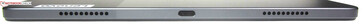 Rechts: Luidspreker, USB-C 2.0, luidspreker