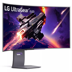 De UltraGear OLED 45GS95QE heeft een 800R gebogen afwerking. (Afbeeldingsbron: LG)