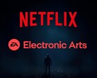 Netflix banner met Electronic Arts logo wordt getoond (Afbeelding bron: Netflix, Electronic Arts met bewerkingen)