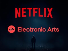 Netflix banner met Electronic Arts logo wordt getoond (Afbeelding bron: Netflix, Electronic Arts met bewerkingen)