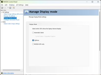 GPU-instellingen op het Nvidia-bedieningspaneel schakelen automatisch tussen standaard en hoge vernieuwingsfrequenties