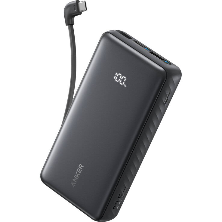 De Anker Zolo Power Bank met ingebouwde USB-C kabel (20.000mAh, 22,5W, zwart). (Afbeeldingsbron: B&amp;H Photo)