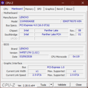 CPU-Z moederbord