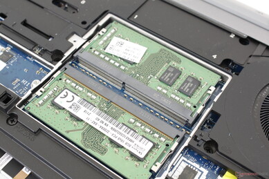 Slechts twee van de vier SODIMM-sleuven zijn gemakkelijk toegankelijk