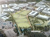 De render van het herontwerp van het technische hoofdkantoor van Microsoft in Redmond.