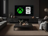 Xbox en Epic Games Store gezien in woonkamer