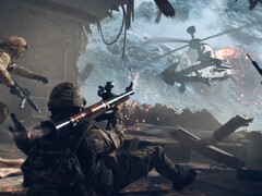 Soldaat uit Battlefield 6 richt een RPG op een gevechtshelikopter. (Afbeeldingsbron: EA)
