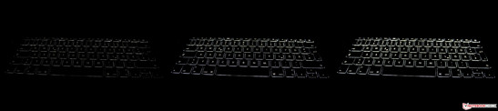 The keyboard backlight can be adjusted in 16 steps.