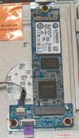 De laptop is uitgerust met een SSD in M.2-formaat.