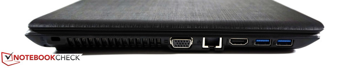 Links: Kensington slot, VGA, Ethernet, HDMI, 2x USB 3.0