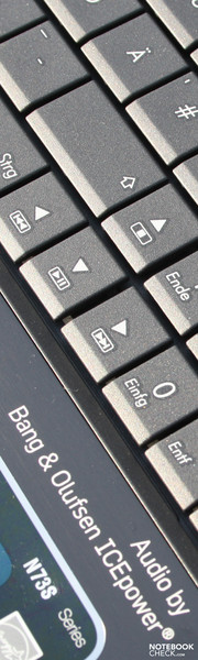 ASUS N73SV-V1G-TY282V:Maar helaas een sponzig toetsenbord.