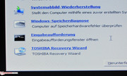 Toshiba integreert in de Windows 7 systeem reparatie functie een gemakkelijke toegang tot de systeem recovery interface.