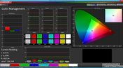 Color Management (modus: Simple, kleurspectrum doel: sRGB)