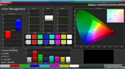 Color Management (modus: Cinema, kleurspectrum doel: sRGB)