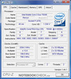 CPU-Z Information of the Acer TravelMate 6592G