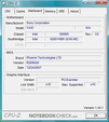 CPU-Z Informatie van de Sony Vaio VGN-CR31S/W