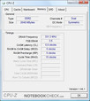 CPU-Z-Informatie van de FSC Esprimo M9400