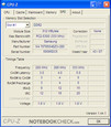 CPU-Z- informatie van de Acer Extensa 5220