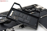 SSD's zijn beschikbaar met een capaciteit tussen 256 en 768 GB.