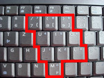 Nummeriek toetsenbord vraagt wat aanpassing door zijn diagonale plaatsing.