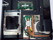 Van links naar rechts: hardeschijf, RAM en CPU met koeling