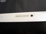 De webcam is geïntegreerd in de schermrand