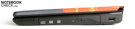 Rechterzijde: USB, DVD speler, ExpressCard34