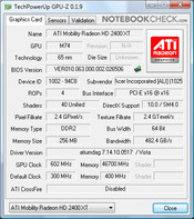 Acer TravelMate 6592G: GPU-Z