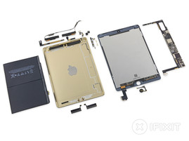 De iPad Air 2 kreeg een slechte score voor onderhoudsmogelijkheden (bron: http://www.ifixit.com)