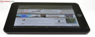 Browsen met de tablet is leuk.