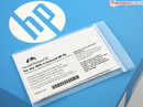 HP adviseert om de geheugenkaart veilig in een zakje te bewaren.