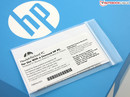 HP adviseert om de geheugenkaart veilig in een zakje te bewaren.